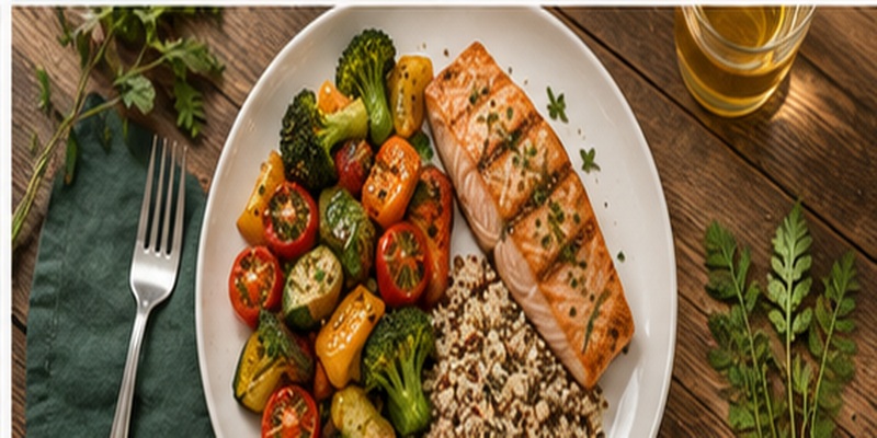 Healthy plate method meal