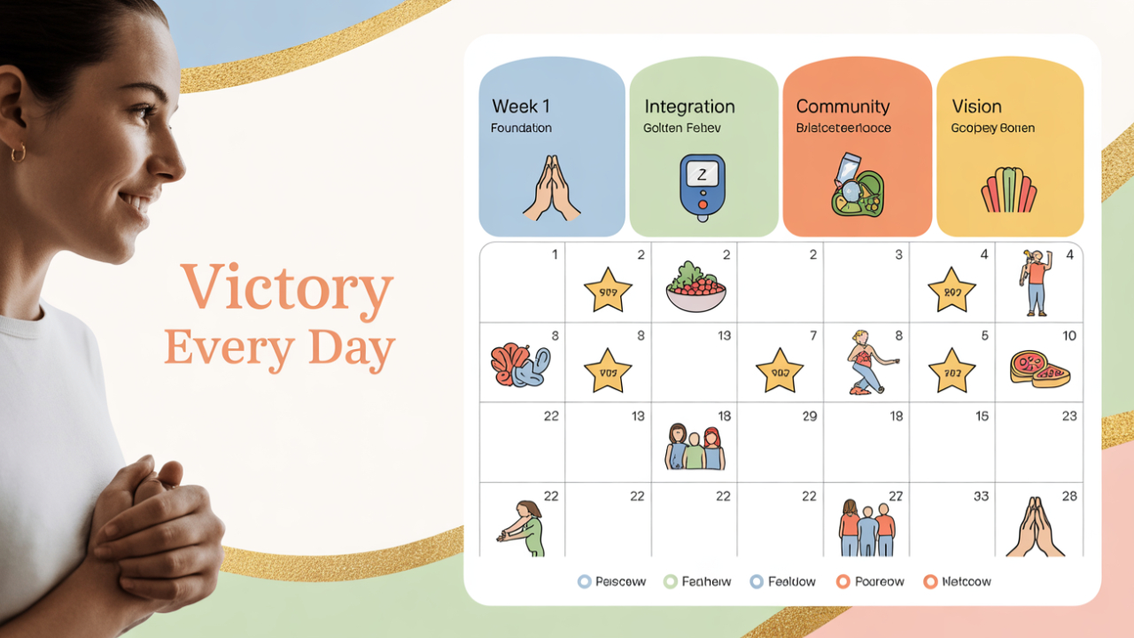 Daily icon calendar titled ‘Victory Every Day’